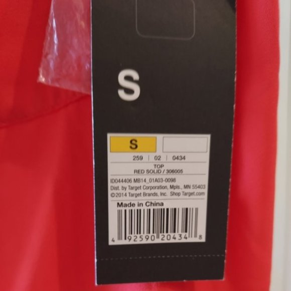 Mixit Red Sleeveless V-neck Blouse Size S/P NWT - Picture 4 of 5